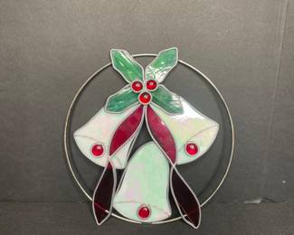 Holiday bells stained glass