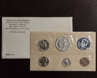 US Dept of Treasury 1965 uncirculated coins