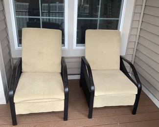 Outdoor armchairs with cushions 