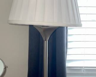 Silver nickel table lamp