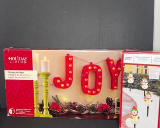 Holidays lights and lawn decor