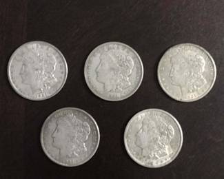 1921 Morgan Silver Dollars 