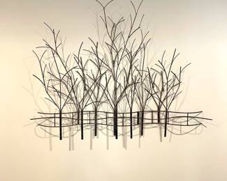 Metal branch wall art