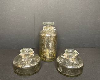 Mercury glass candleholders 
