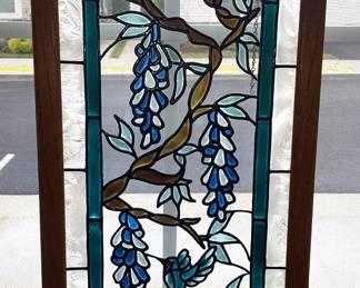 Hummingbird stained glass 