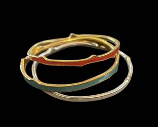 Stella & Dot enamel bangle set