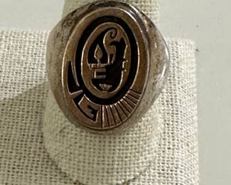 14k & Sterling mens ring 