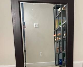 Wood frame wall mirror 