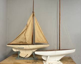 Hand Crafted Wood Sail Boats