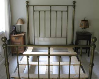 Vintage Brass Full Size Bed Frame - Heavy Duty