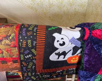 Handmade season fabric hangings.