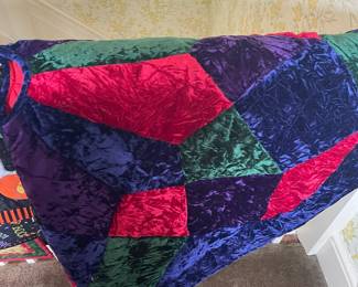 Colorful Christmas tree skirt.