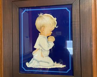 Vintage Goebel Hummel Picture "God Bless Us All" by Hummel Werk.