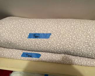 Pair of Laura Ashley Home twin comforters.