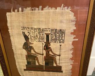 Vintage original Egyptian Papyrus painting vintage Egyptian papyrus paper art.