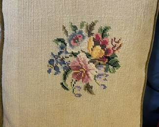 Needlepoint pillow.