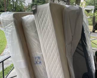 Large selection of mattresses and box springs.
