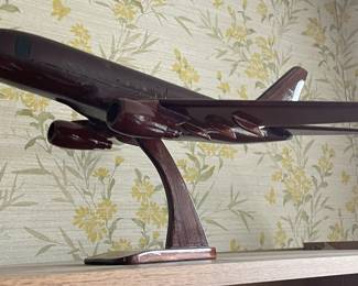Wooden plane model.