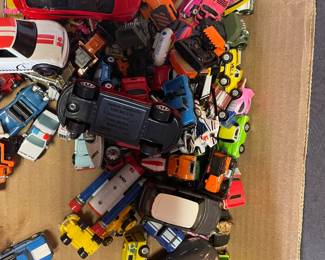 Assorted die cast cars.