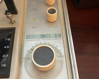 Vintage KLH Model Eleven Portable Suitcase Phonograph Record Player.