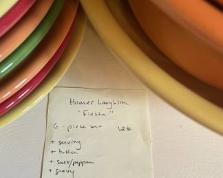 Large set of Homer Laughlin Fiesta Tableware.