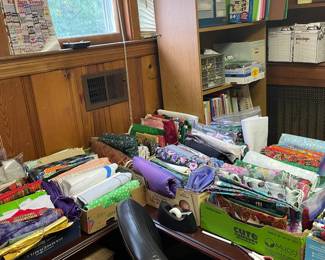 Huge selection of fabric - in all colors and patterns.