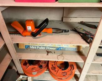 Assorted tools and accessories.