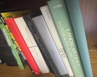 Great selection of books on architecture.