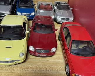 Assorted model cars.