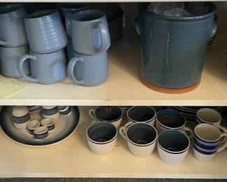Linden Street blue dinnerware.