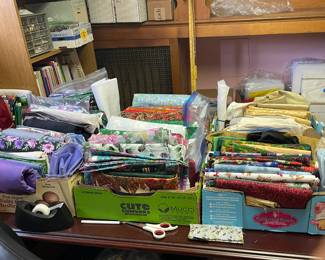 Huge selection of fabric - in all colors and patterns.