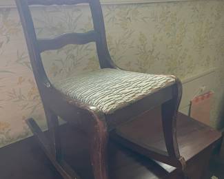 Antique child's rocking chair.