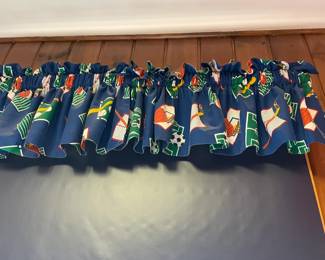 Valance for boy's room.