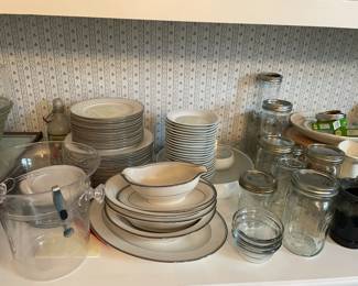 Set of china and other items.