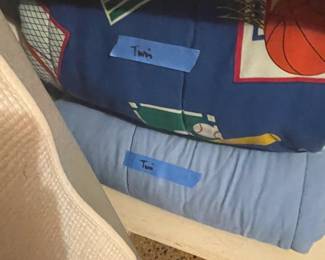Boy's twin comforters.