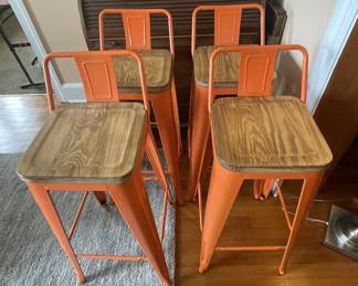 Metropolis low back counter stool (set of four).