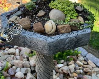 Stone birdbath