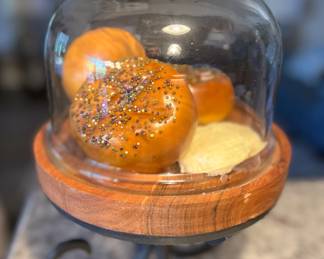 Pastry display (with faux bagels)