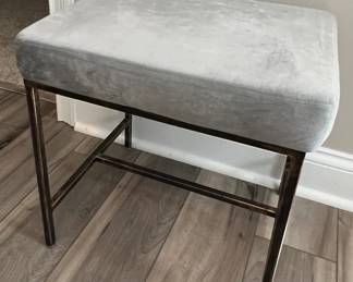 Velvet vanity stool