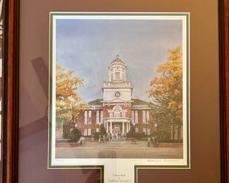 Framed art print "Carver Hall" numbered and signed by Bradley W. Shoemaker (#95/750)