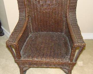 VICTORIAN WICKER CHILD'S ROCKER