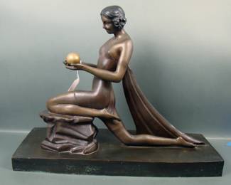 ANTIQUE BRONZE "DANCER" STATUE