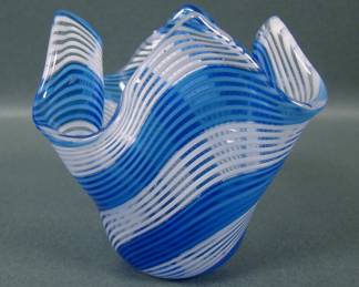 Murano Latticino Miniature Vase