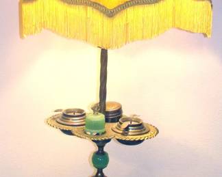 ART DECO JADITE SMOKING LAMP