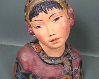 1920'S JOE CELONA CHALKWARE BUST