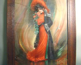 BRYSON VICTORIAN PRINT ON ORIGINAL FRAME