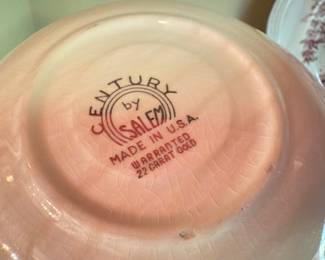  Entity by Salem cup and saucer 22 caret gold