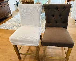 3 Barstools, comes with slip covers 