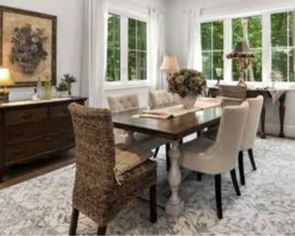  Beautiful wood dining room table