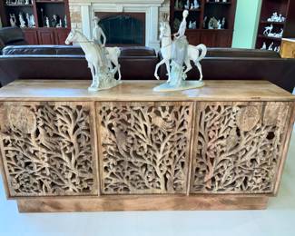 Carved, console ,cabinet, Side board, Walter E. Smithe.  Lladro,  large size. All excellent condition. 